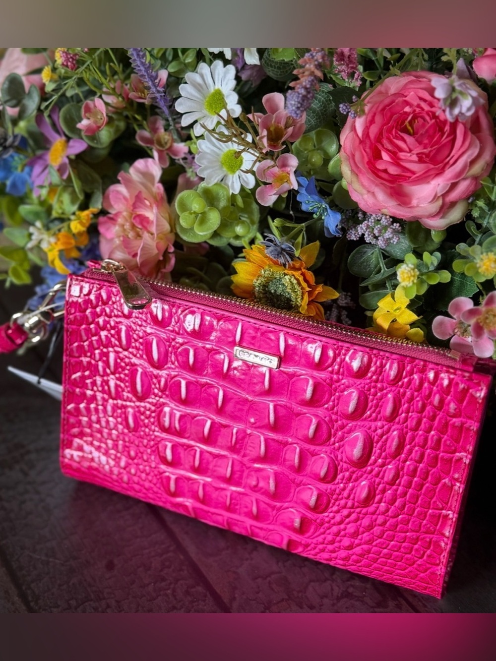 FIRM $ Brahmin Daisy Affection Pink Melbourne Genuine Leather NWT